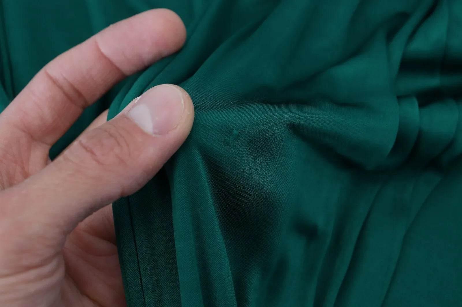 Dolce & Gabbana Dark Green Viscose Long Sleeve Midi Dress - Hilstor