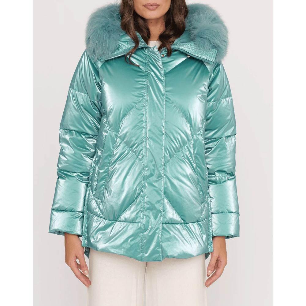 People Of Shibuya Light Blue Polyester Women Jacket - Hilstor