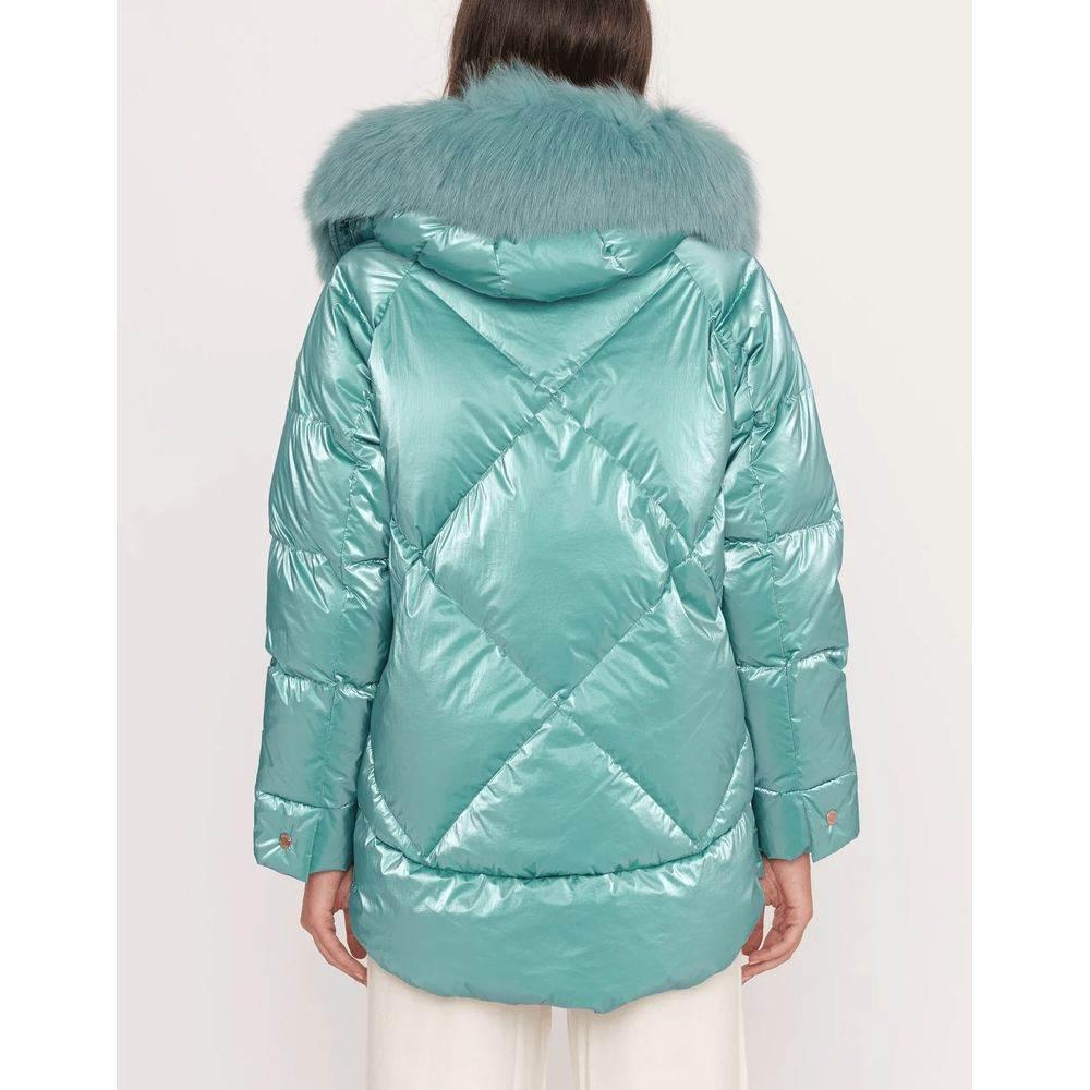 People Of Shibuya Light Blue Polyester Women Jacket - Hilstor