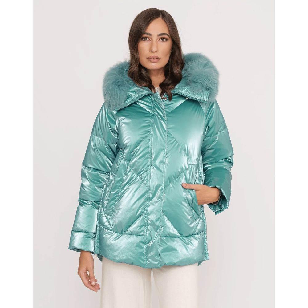 People Of Shibuya Light Blue Polyester Women Jacket - Hilstor