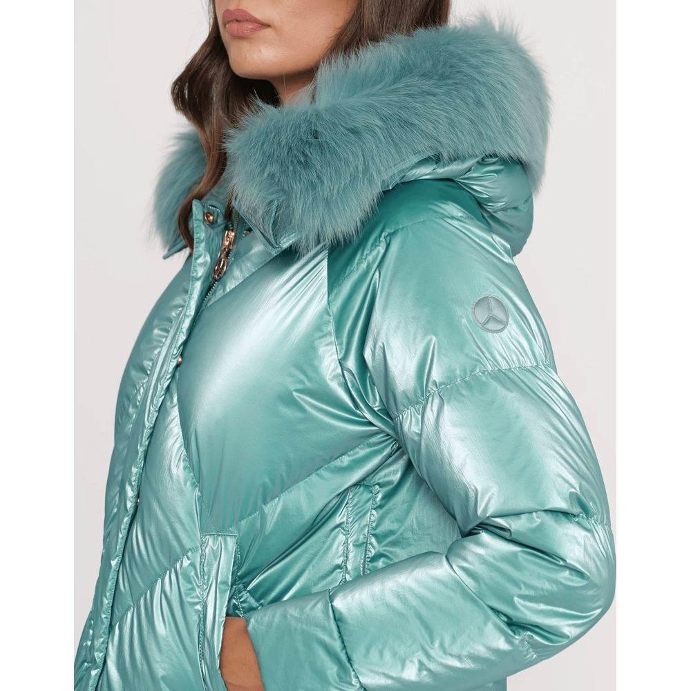 People Of Shibuya Light Blue Polyester Women Jacket - Hilstor