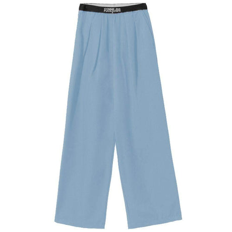 Comme Des Fuckdown Blue Polyester Women Palazzo Pants - Hilstor