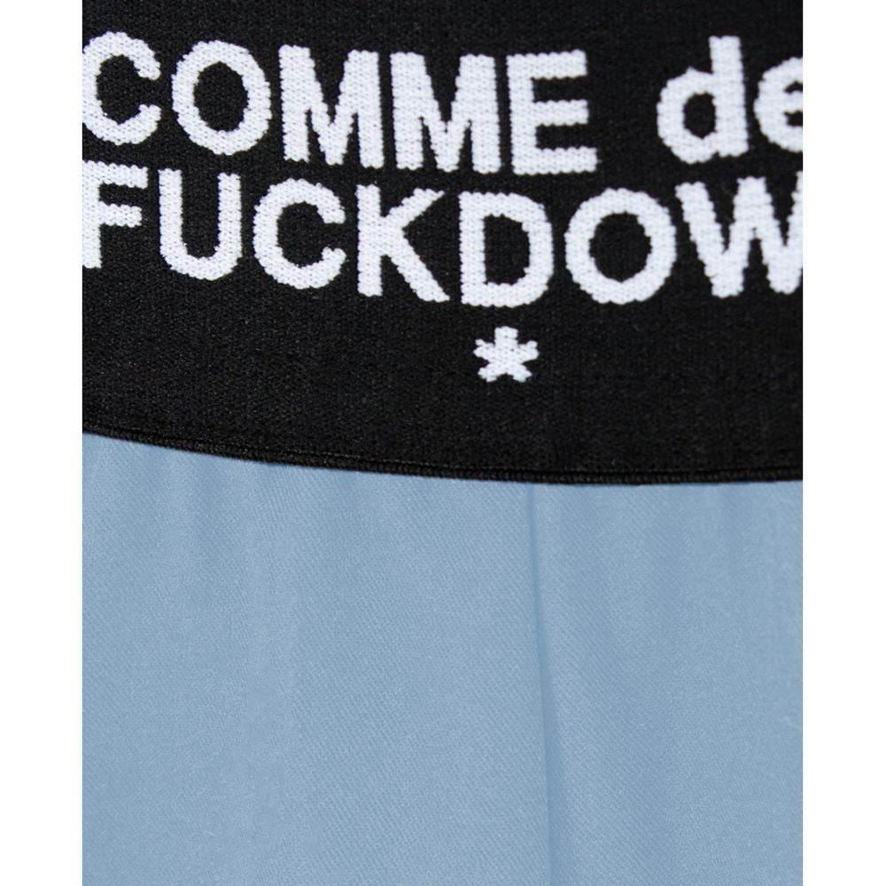 Comme Des Fuckdown Blue Polyester Women Palazzo Pants - Hilstor