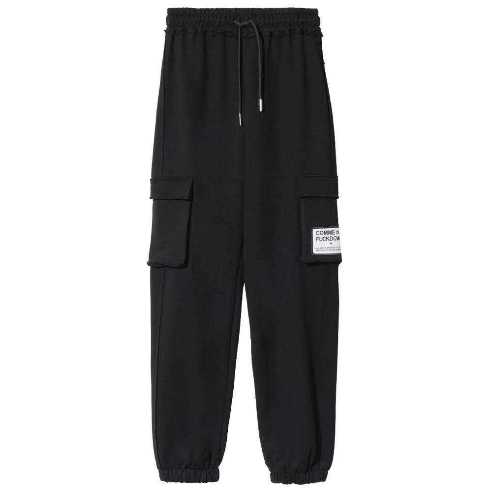 Comme Des Fuckdown Black Cotton Women Pant - Hilstor