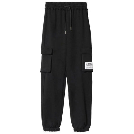 Comme Des Fuckdown Black Cotton Women Pant - Hilstor