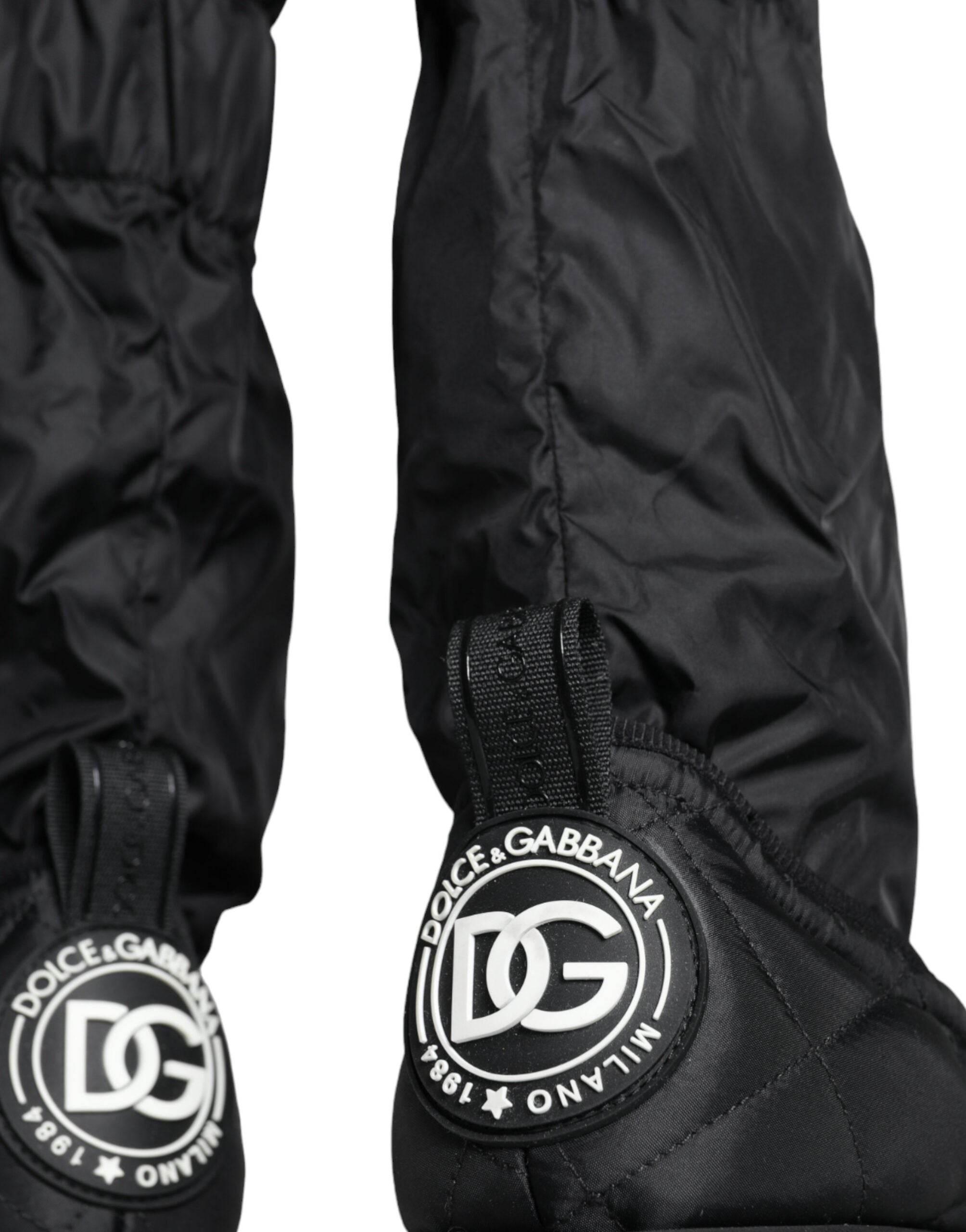 Dolce & Gabbana Black Quilted High Top Boots Sneakers Shoes - Hilstor