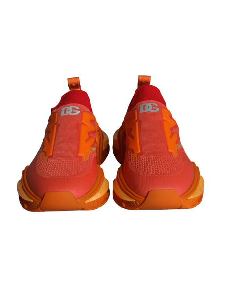 Dolce & Gabbana Orange Airmaster Low Top Men Sneakers Shoes - Hilstor