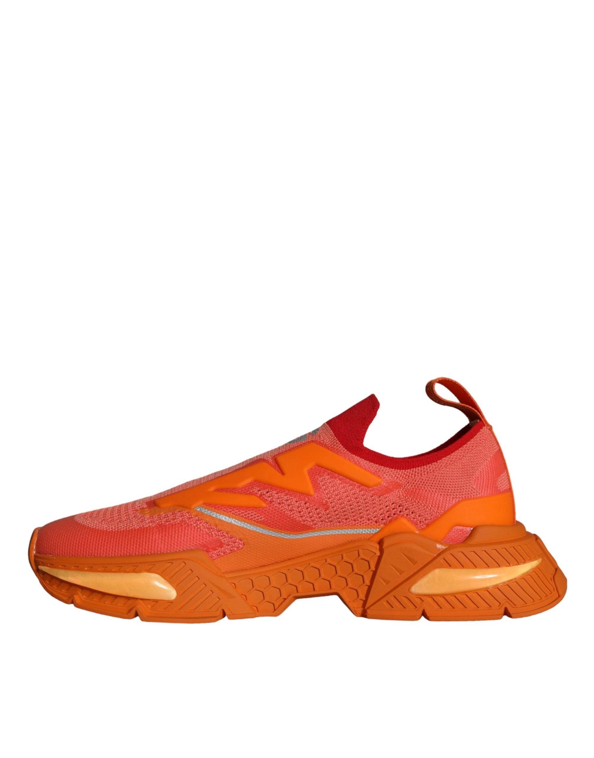 Dolce & Gabbana Orange Airmaster Low Top Men Sneakers Shoes - Hilstor