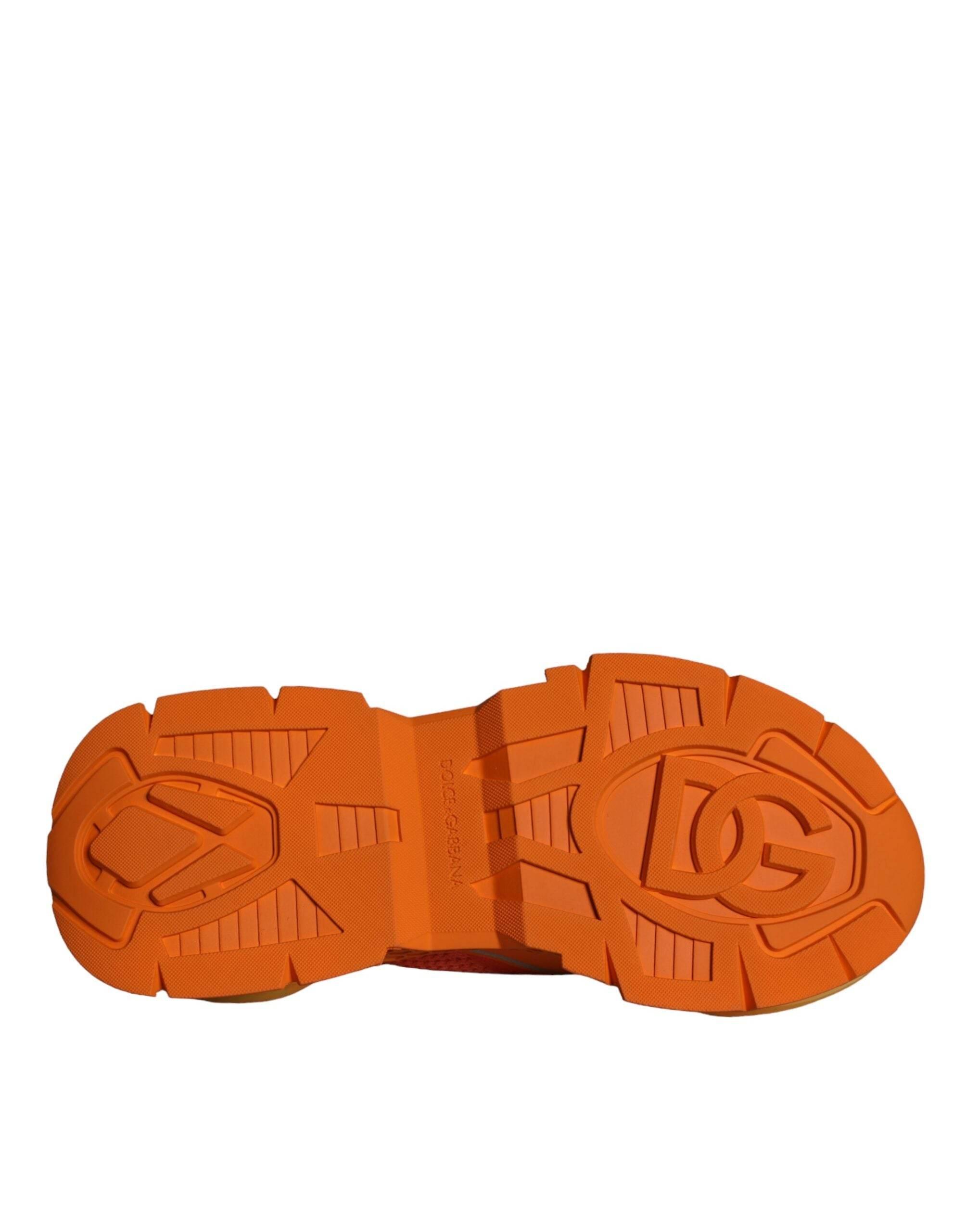 Dolce & Gabbana Orange Airmaster Low Top Men Sneakers Shoes - Hilstor