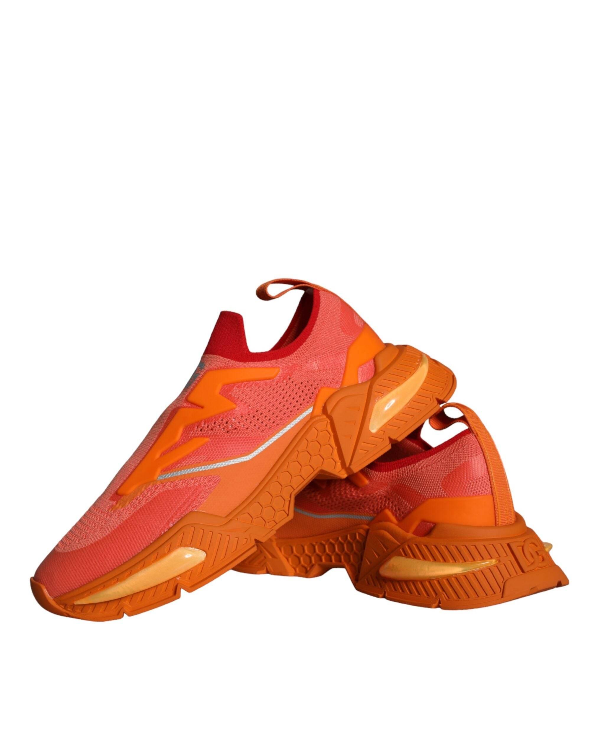 Dolce & Gabbana Orange Airmaster Low Top Men Sneakers Shoes - Hilstor