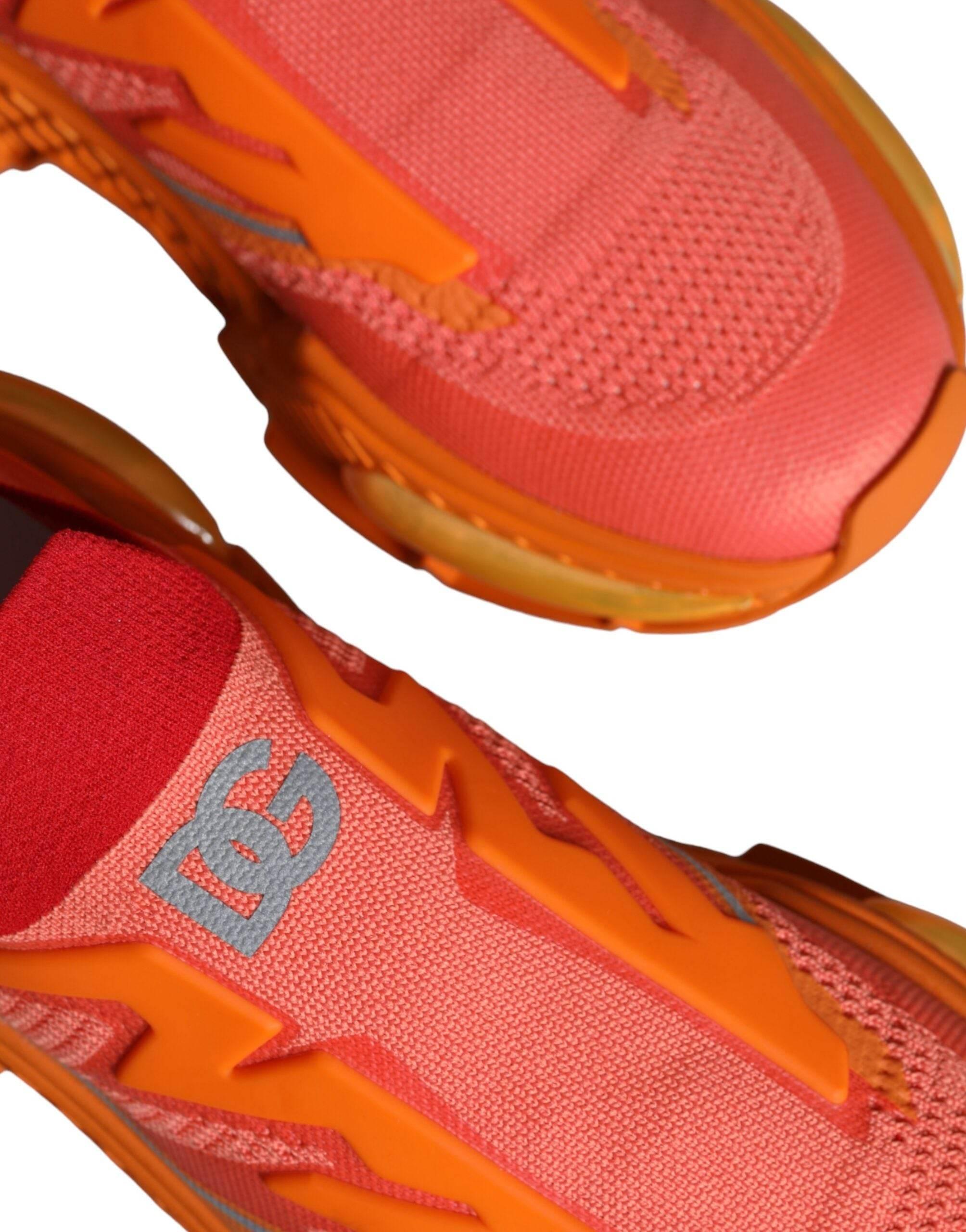 Dolce & Gabbana Orange Airmaster Low Top Men Sneakers Shoes - Hilstor