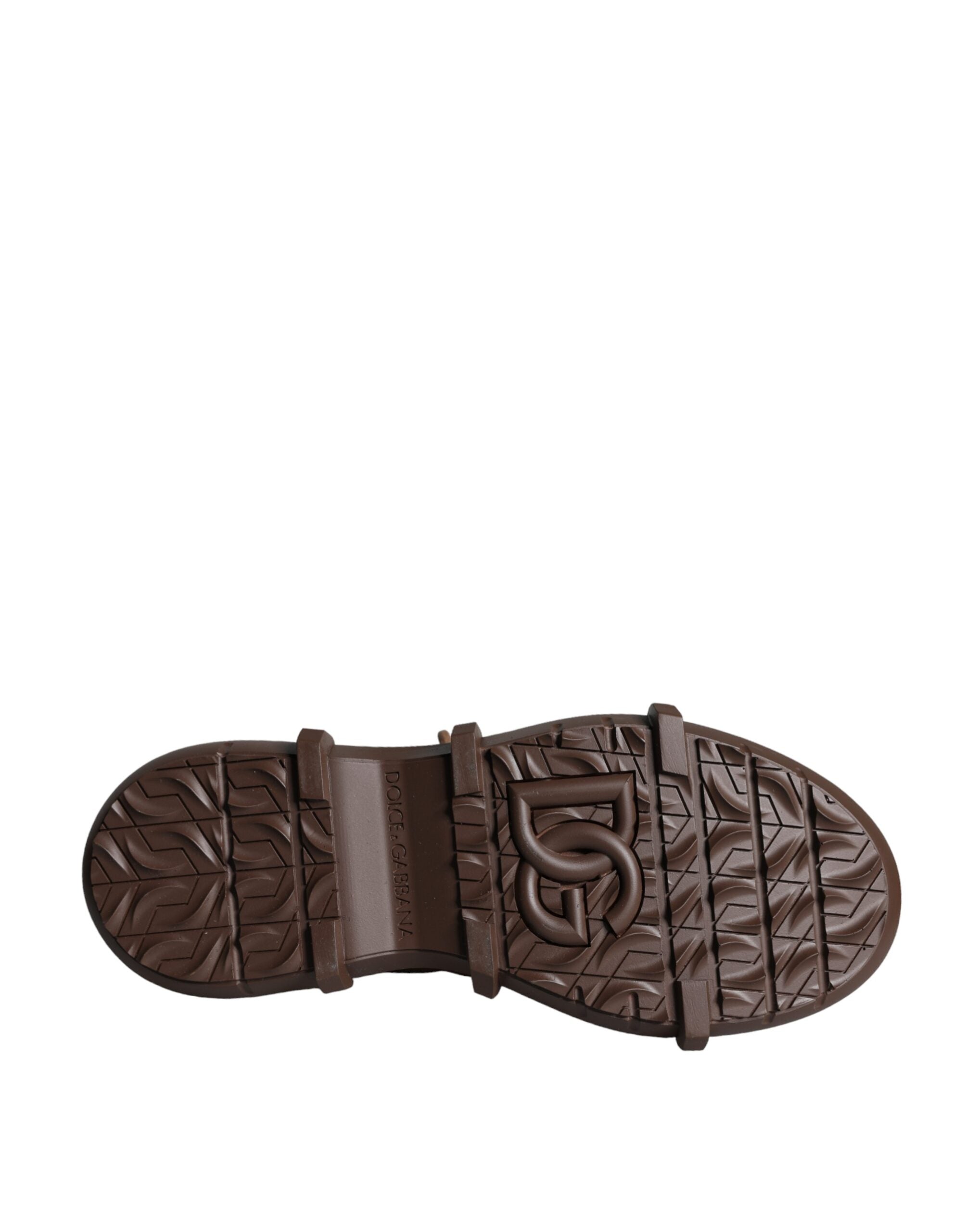 Dolce &amp; Gabbana Brune Ruskind Militær Kampstøvler Herresko