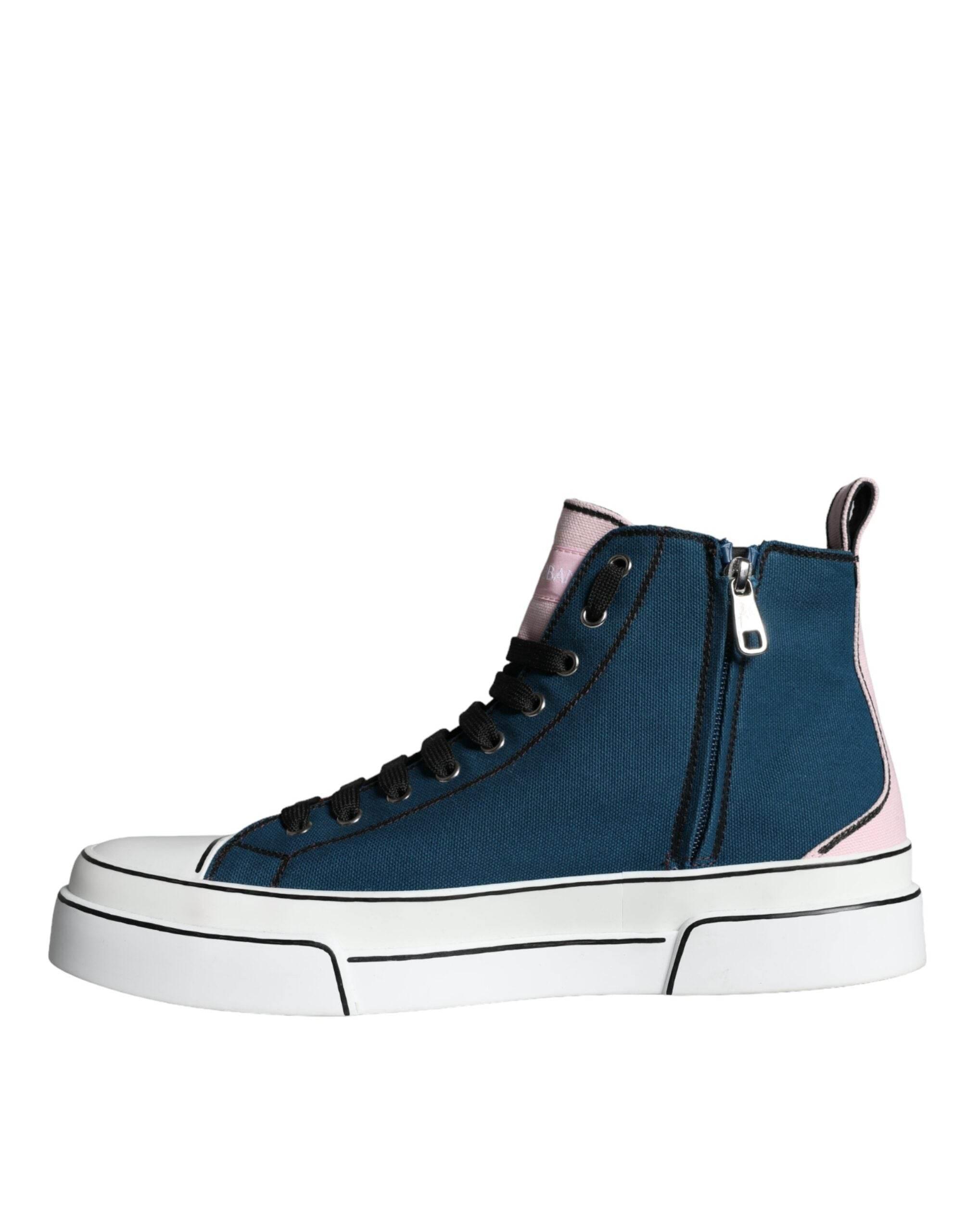 Dolce & Gabbana Multicolor Patchwork High Top Sneaker Shoes - Hilstor