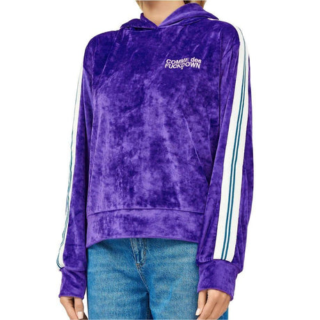 Comme Des Fuckdown Purple Polyester Women Sweater - Hilstor