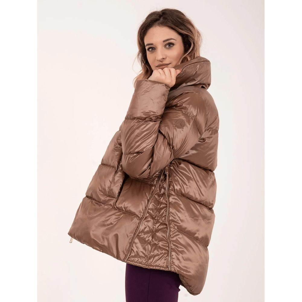 People Of Shibuya Brown Polyester Jackets & Coat - Hilstor