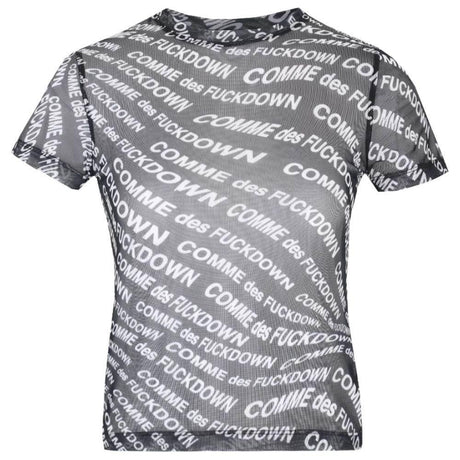 Comme Des Fuckdown Black Polyester Women T-Shirt - Hilstor