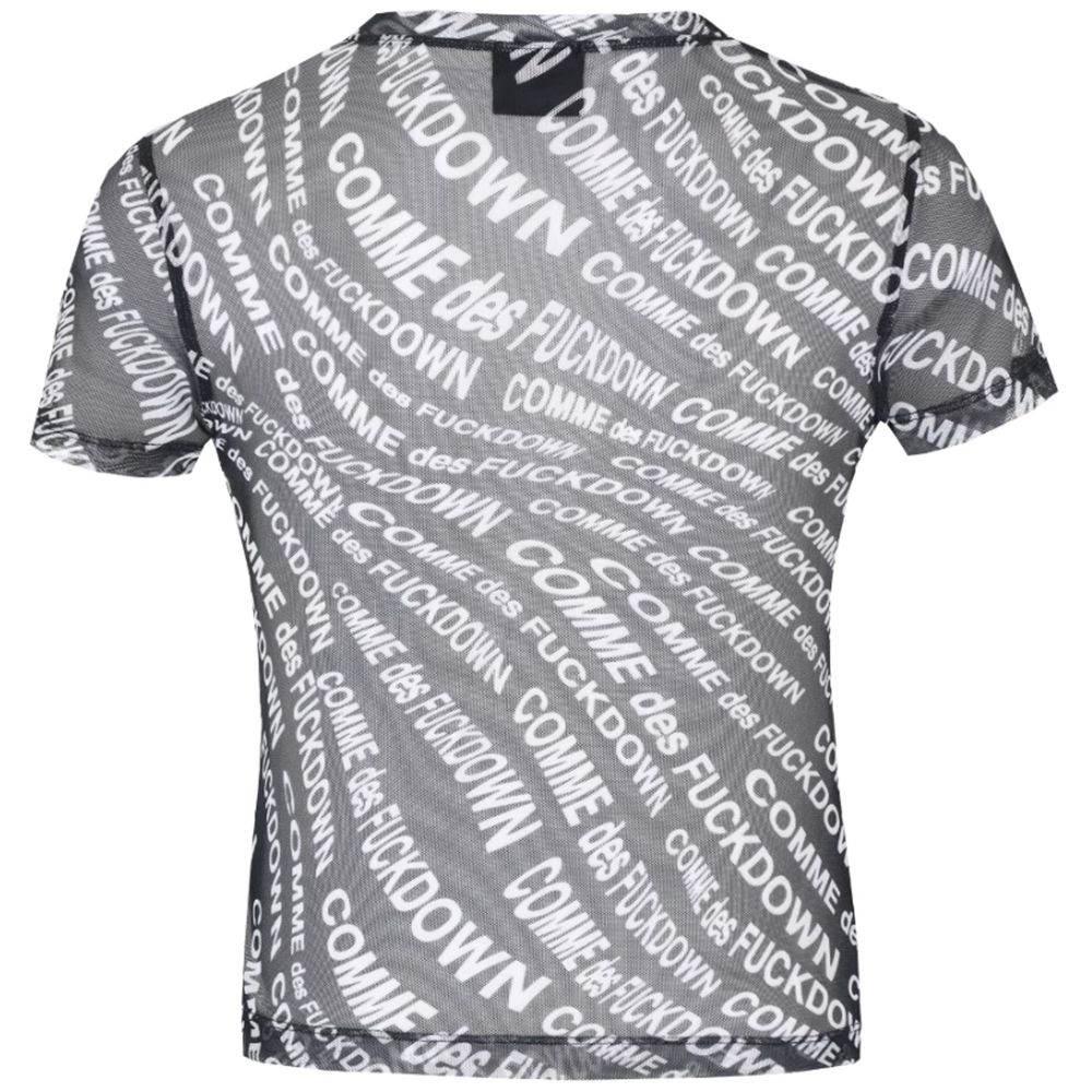 Comme Des Fuckdown Black Polyester Tops & T-Shirt - Hilstor
