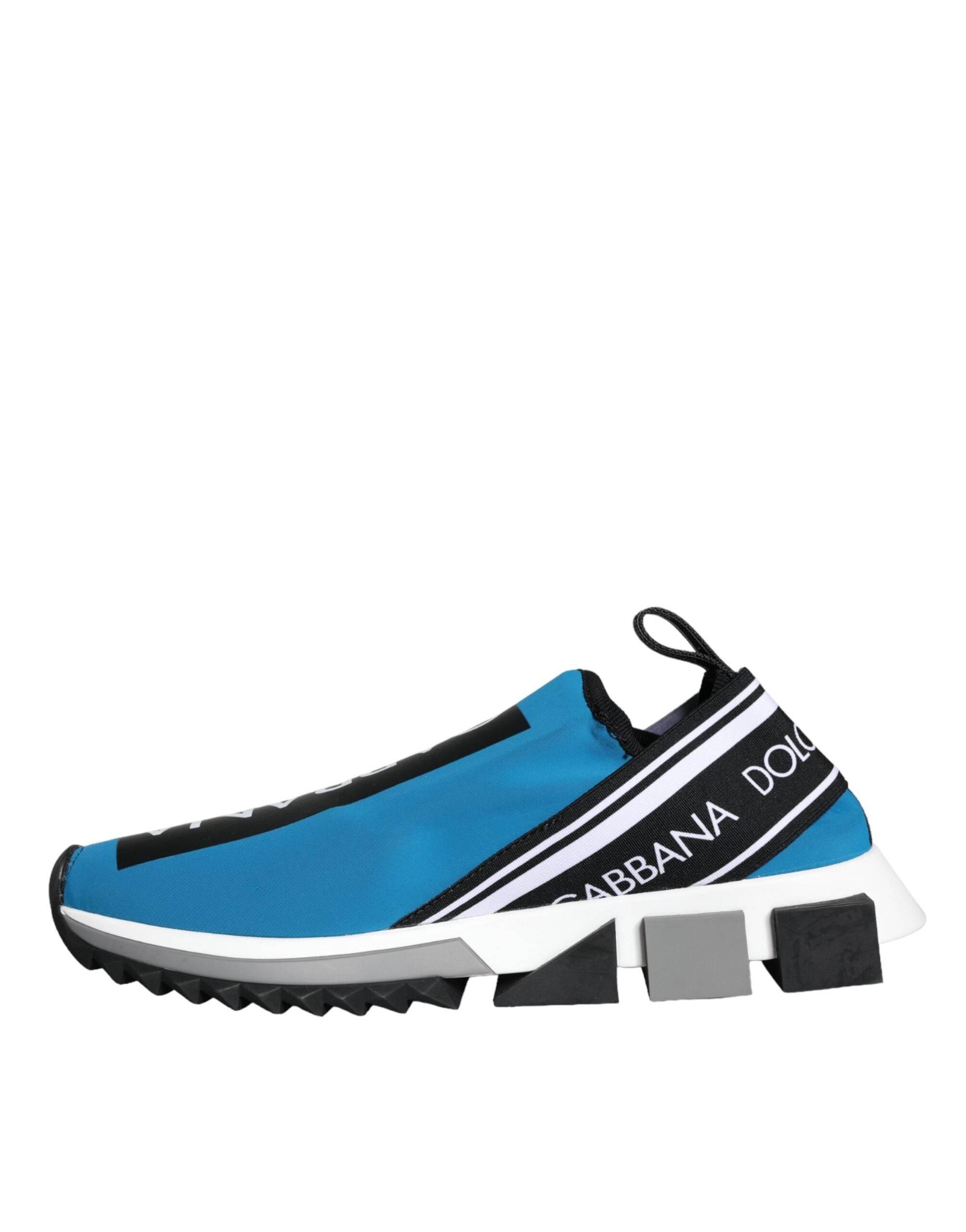 Dolce & Gabbana Blue Logo Low Top Sorrento Men Sneakers Shoes - Hilstor