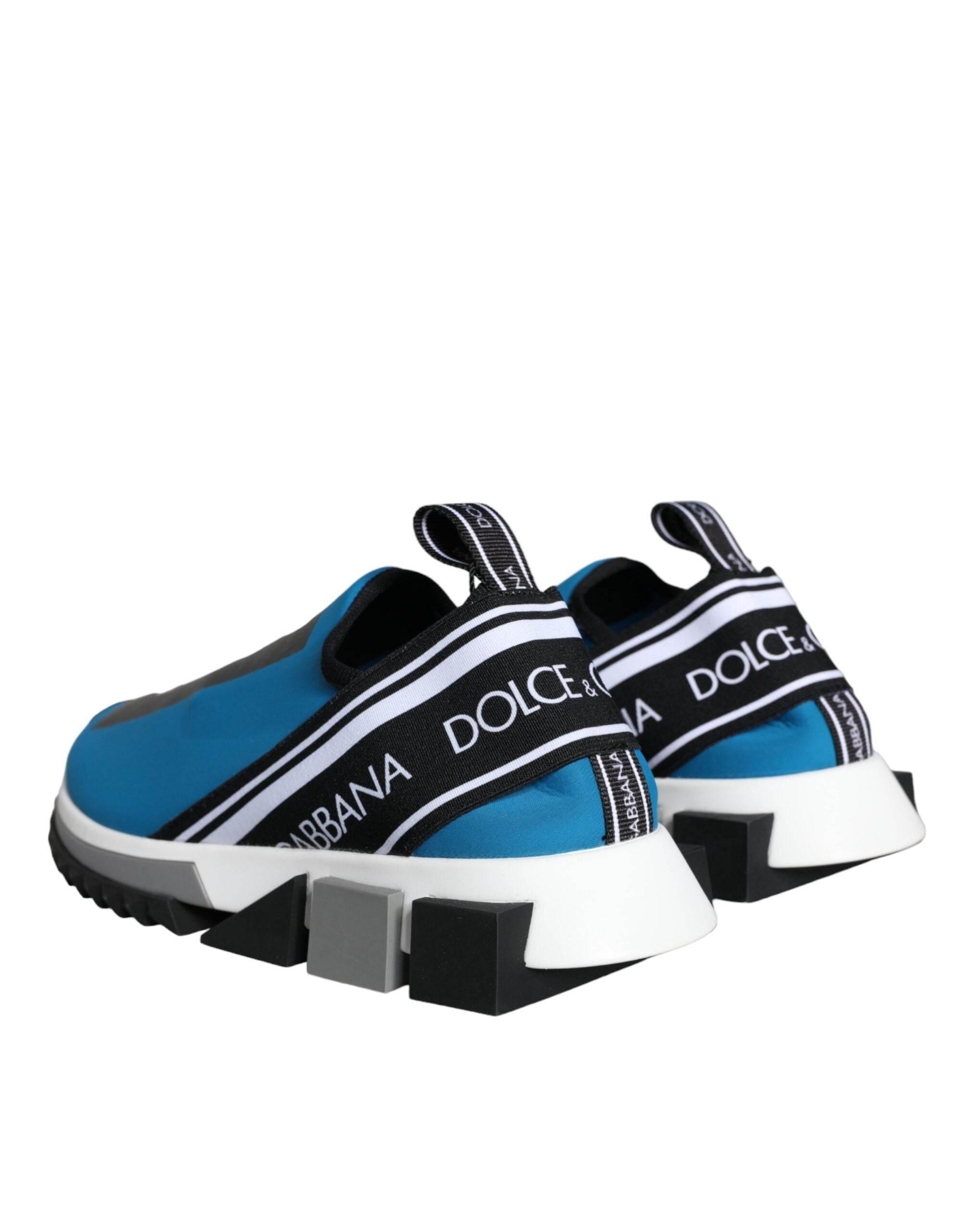 Dolce & Gabbana Blue Logo Low Top Sorrento Men Sneakers Shoes - Hilstor