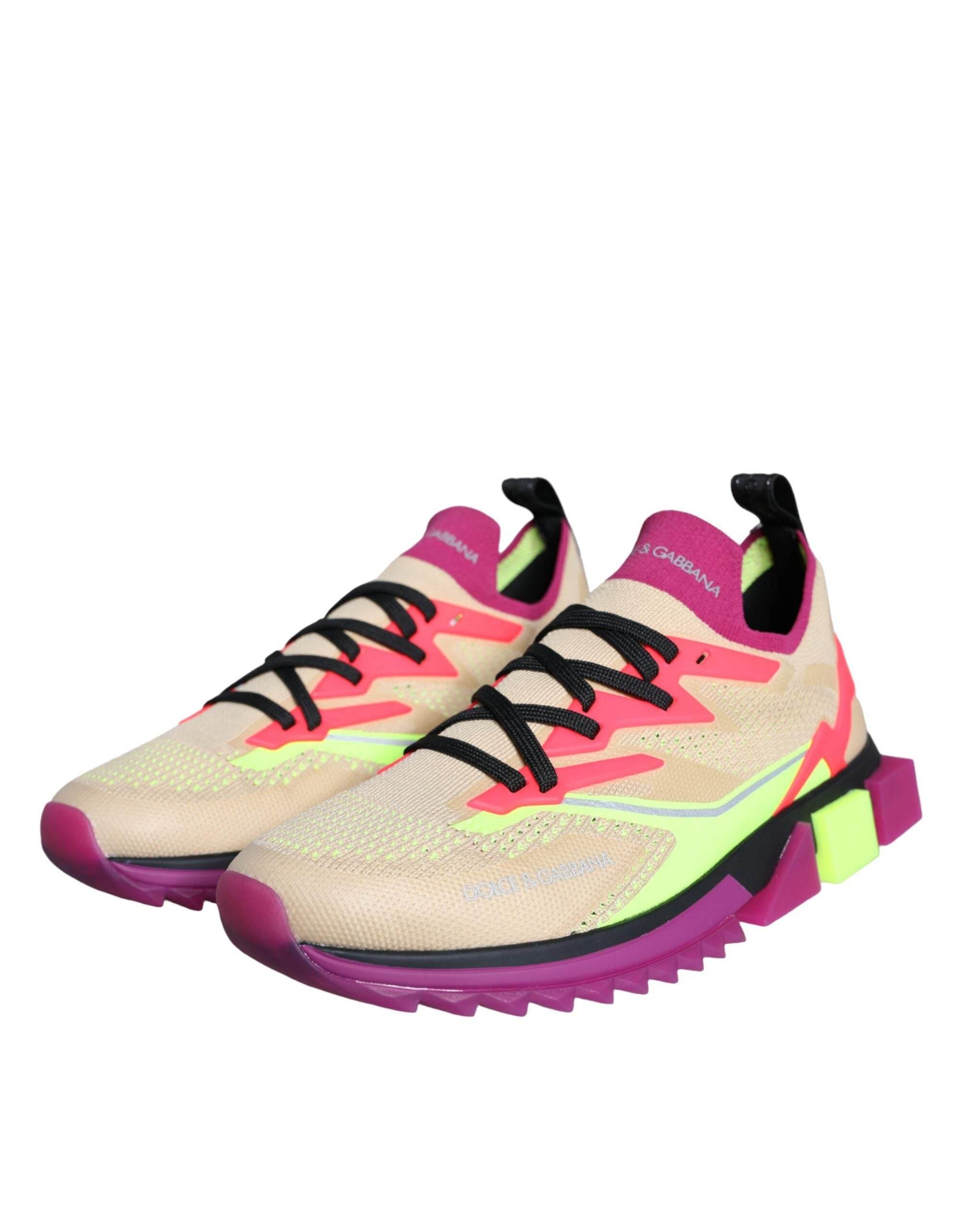 Dolce & Gabbana Multicolor Super King Low Top Sneakers Shoes - Hilstor