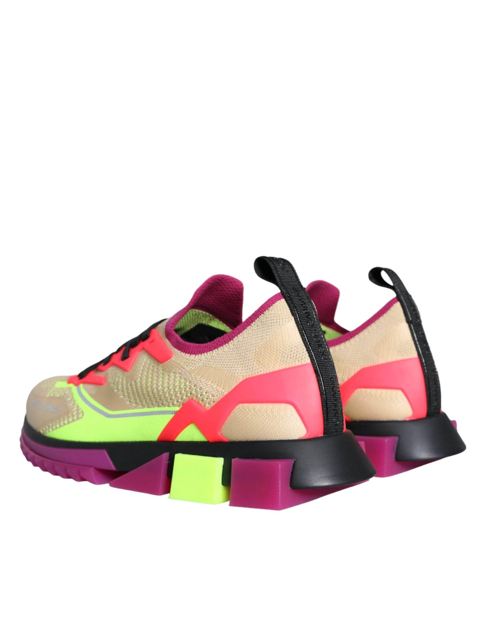 Dolce & Gabbana Multicolor Super King Low Top Sneakers Shoes - Hilstor