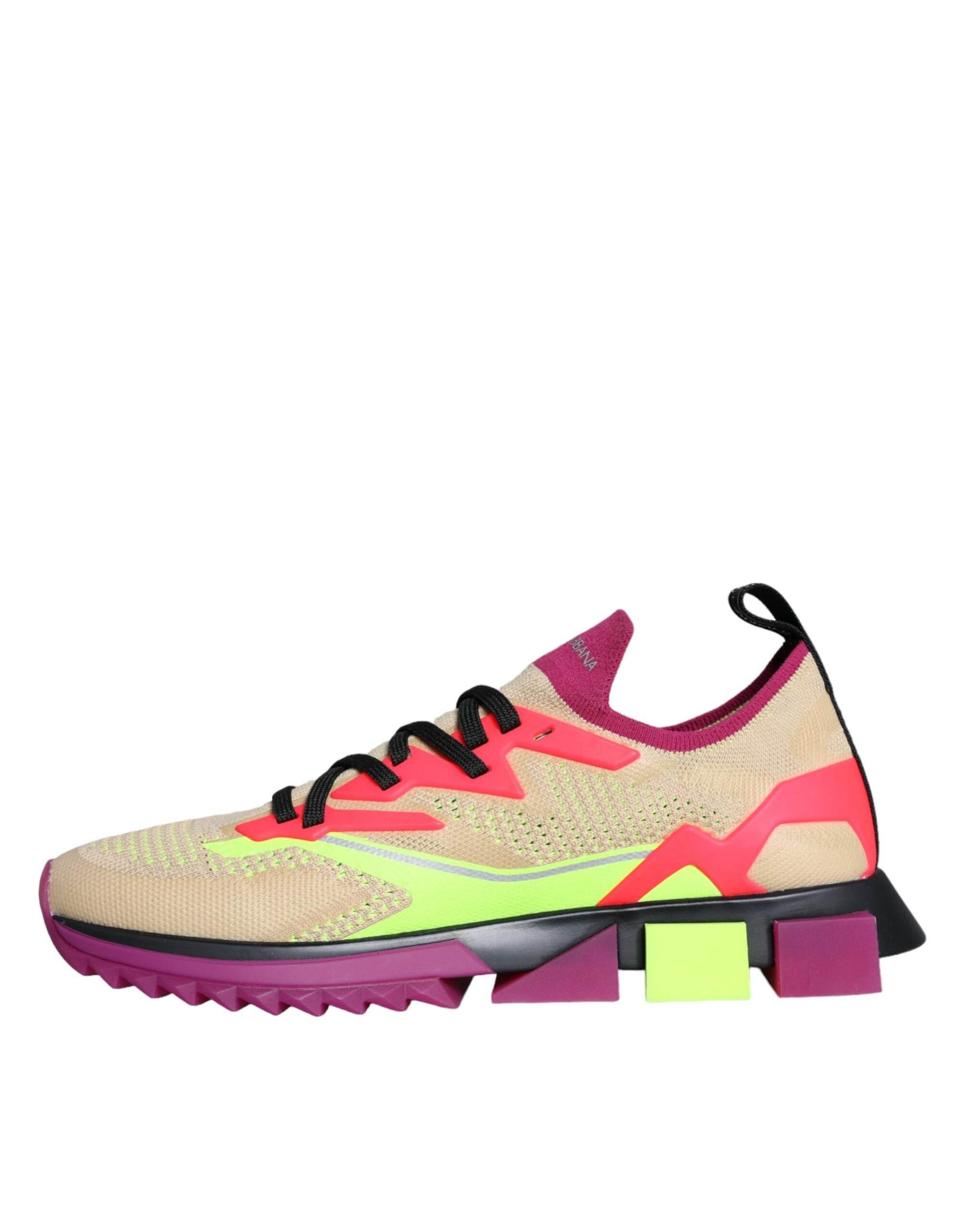 Dolce & Gabbana Multicolor Super King Low Top Sneakers Shoes - Hilstor