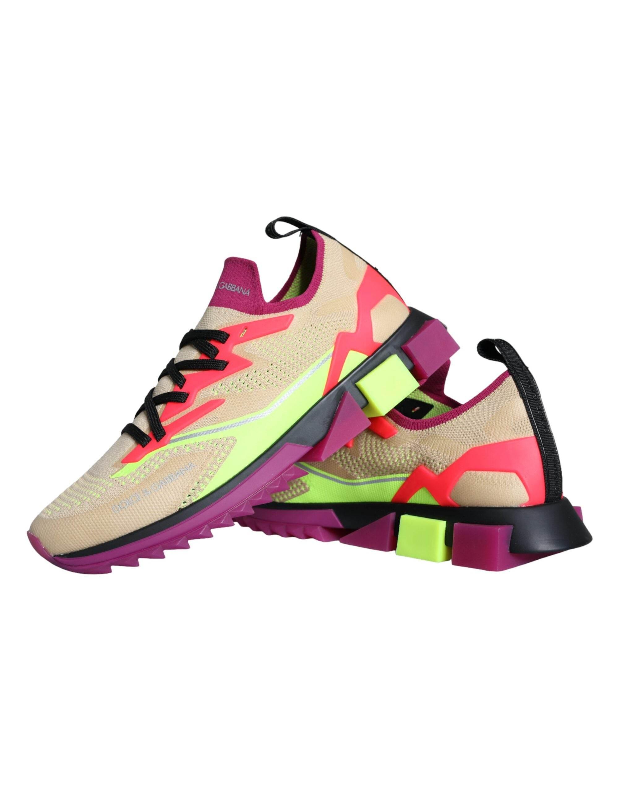 Dolce & Gabbana Multicolor Super King Low Top Sneakers Shoes - Hilstor