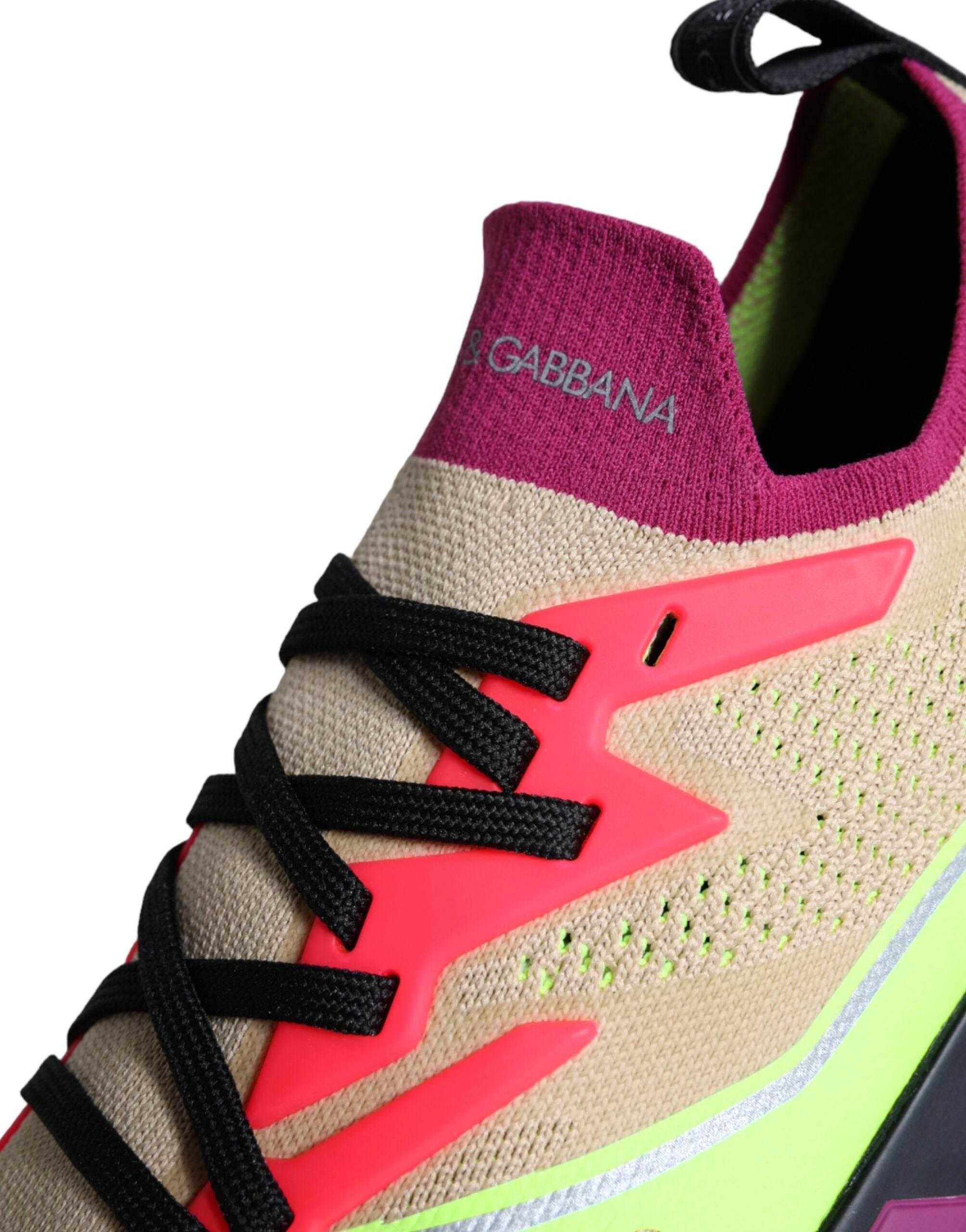 Dolce & Gabbana Multicolor Super King Low Top Sneakers Shoes - Hilstor