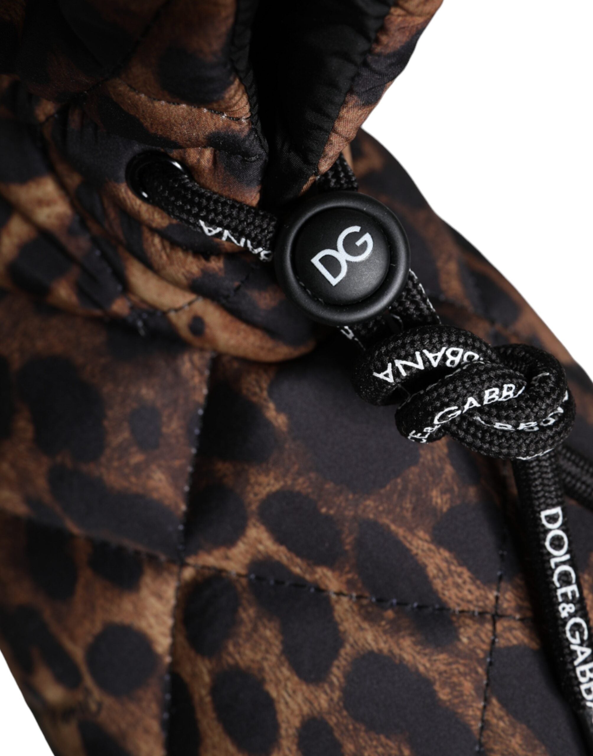 Dolce &amp; Gabbana Bruna Leopardstövlar Vadderade Skor