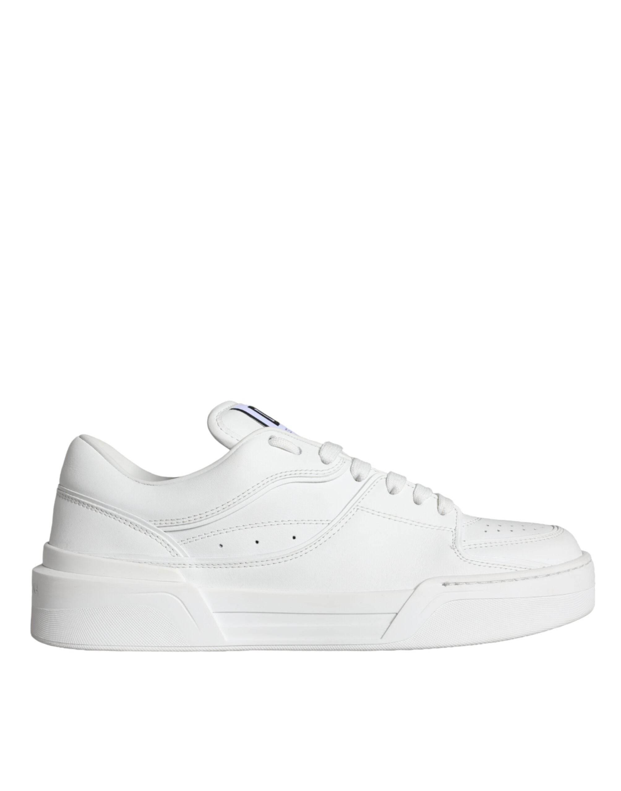 Dolce & Gabbana White Miami Leather Low Top Sneakers Shoes - Hilstor
