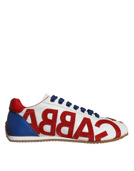 Dolce & Gabbana Multicolor Leather Logo Casual Sneakers Shoes - Hilstor