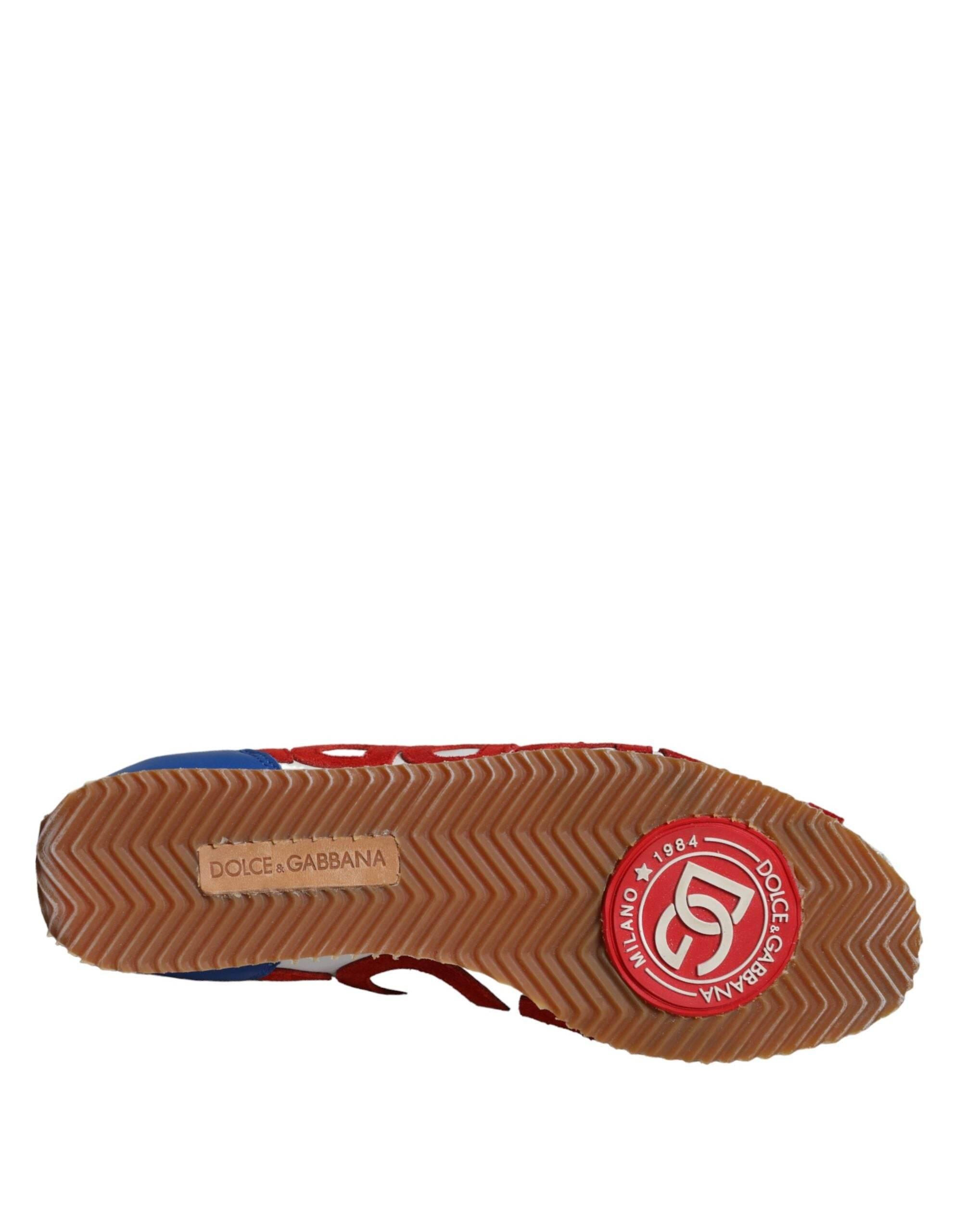 Dolce & Gabbana Multicolor Leather Logo Casual Sneakers Shoes - Hilstor