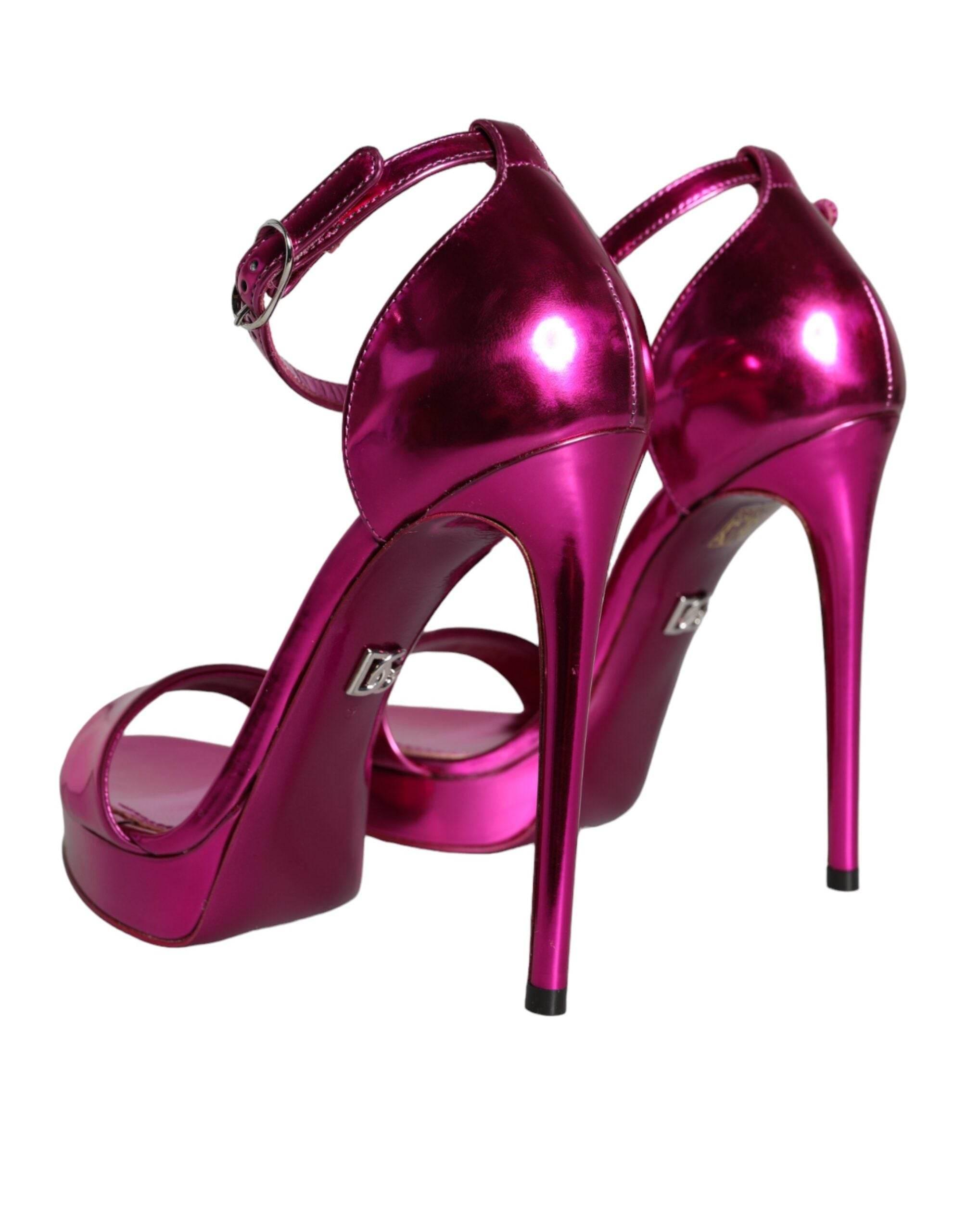 Dolce & Gabbana Fuchsia KEIRA Heels Ankle Strap Sandals Shoes - Hilstor