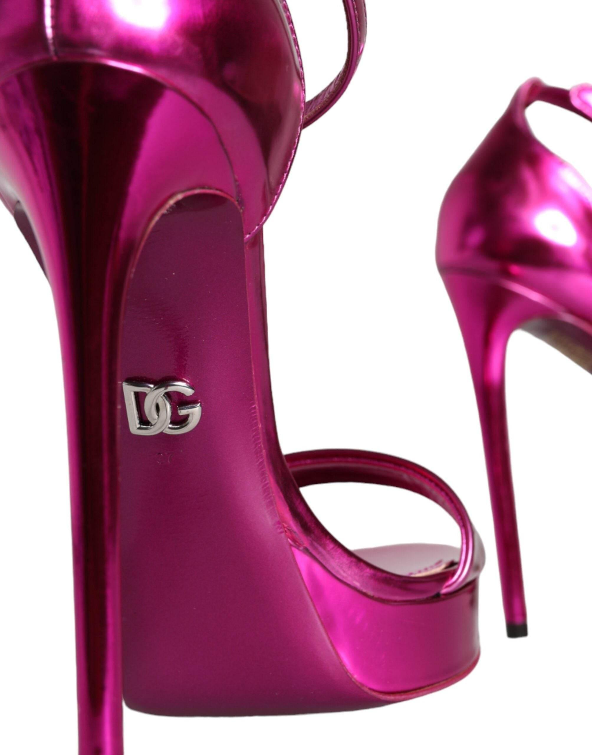 Dolce & Gabbana Fuchsia KEIRA Heels Ankle Strap Sandals Shoes - Hilstor