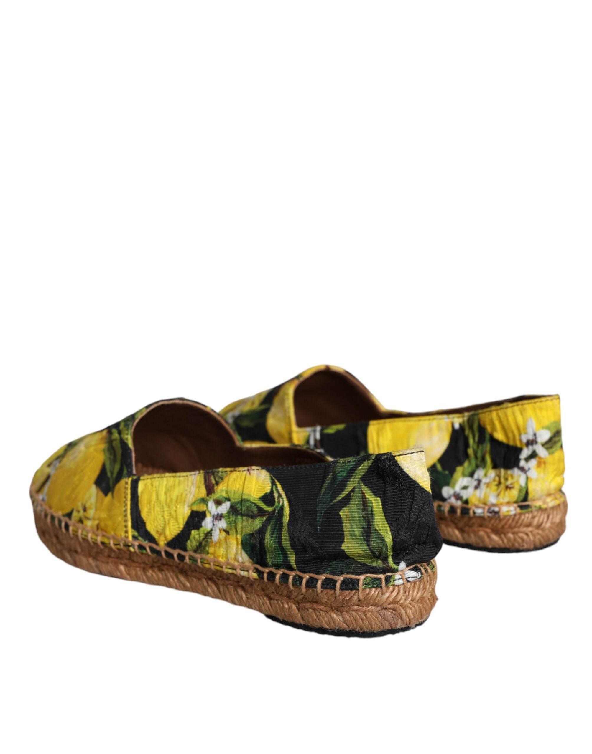Dolce & Gabbana Multicolor Lemon Slip On Espadrilles Shoes - Hilstor