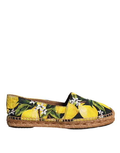 Dolce & Gabbana Multicolor Lemon Slip On Espadrilles Shoes - Hilstor