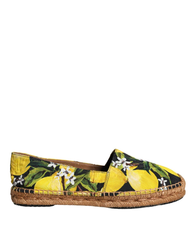 Dolce & Gabbana Multicolor Lemon Slip On Espadrilles Shoes - Hilstor