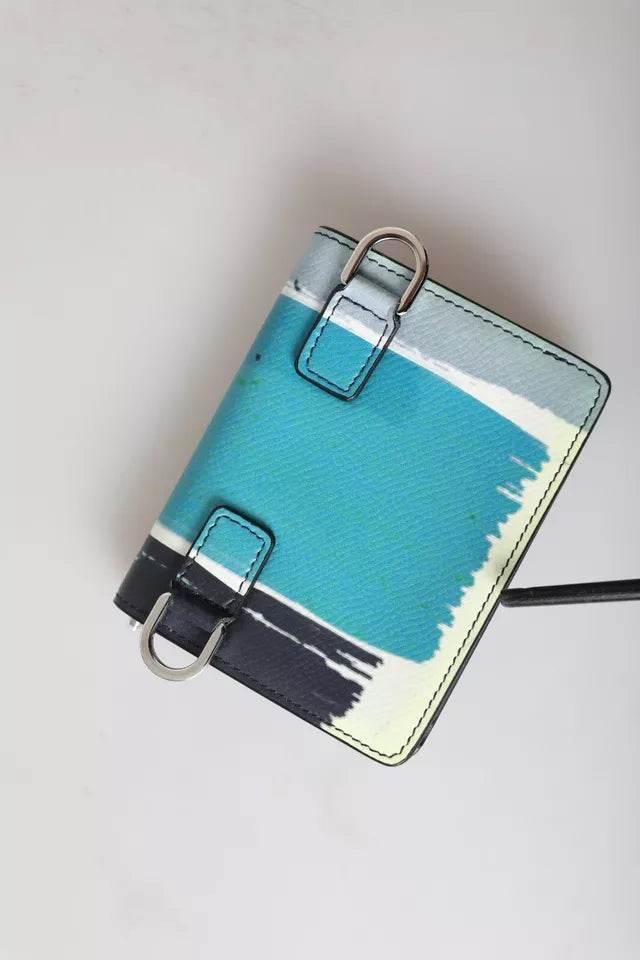 Dolce & Gabbana Multicolor Leather DG Logo Bifold Card Holder Wallet - Hilstor