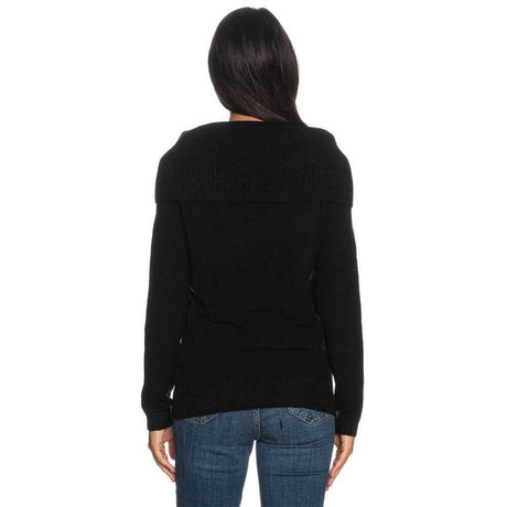 Yes Zee Black Viscose Sweater - Hilstor