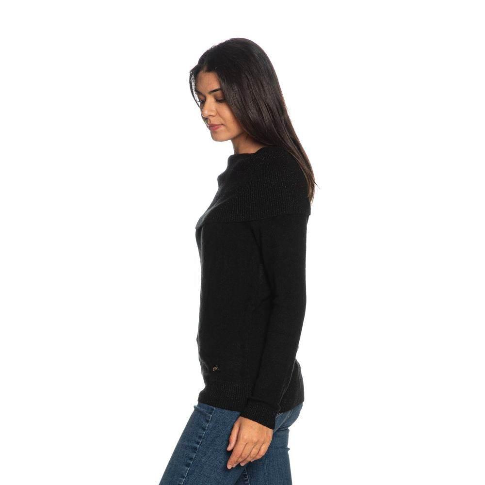Yes Zee Black Viscose Sweater - Hilstor