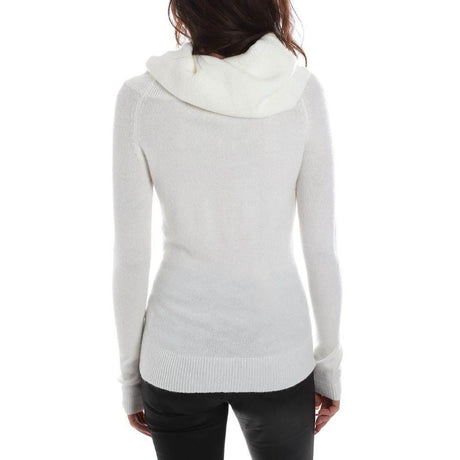 Yes Zee White Viscose Sweater - Hilstor