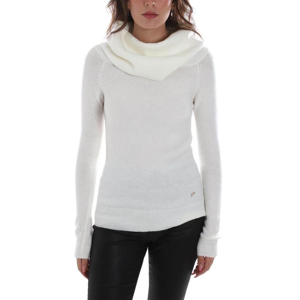 Yes Zee White Viscose Sweater - Hilstor