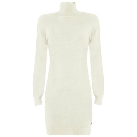 Yes Zee White Viscose Dress - Hilstor