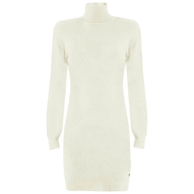 Yes Zee White Viscose Dress - Hilstor