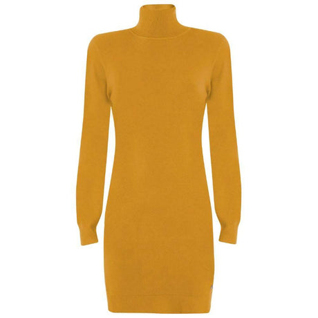 Yes Zee Yellow Viscose Dress - Hilstor