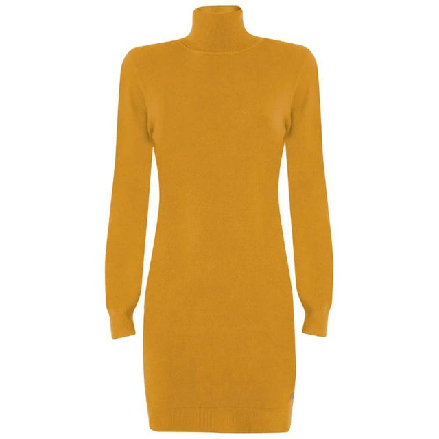 Yes Zee Yellow Viscose Dress - Hilstor