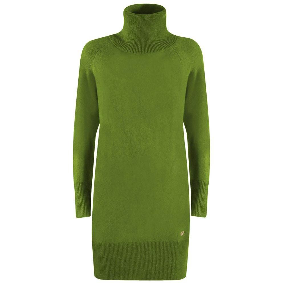 Yes Zee Green Viscose Dress - Hilstor