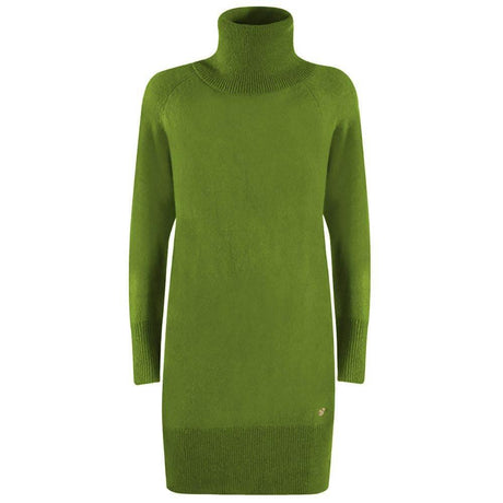 Yes Zee Green Viscose Dress - Hilstor