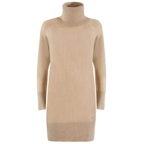 Yes Zee Beige Viscose Dress - Hilstor