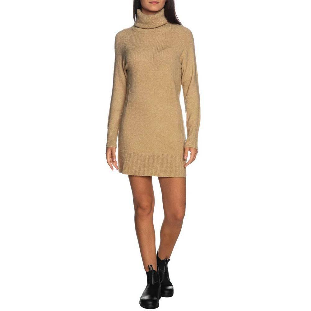 Yes Zee Beige Viscose Dress - Hilstor